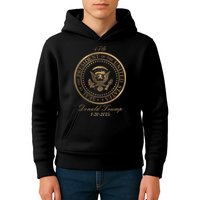 Donald Trump Official Gold Seal 47th President Kids Hoodie