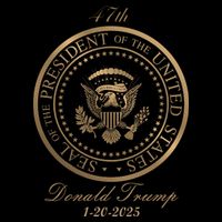 Donald Trump Official Gold Seal 47th President Kids Hoodie