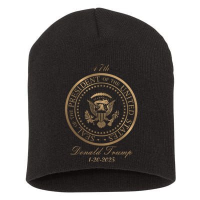 Donald Trump Official Gold Seal 47th President Short Acrylic Beanie