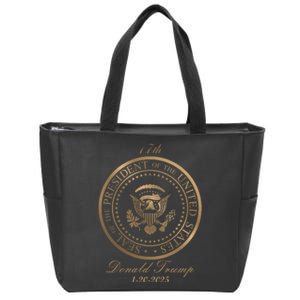 Donald Trump Official Gold Seal 47th President Zip Tote Bag