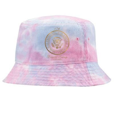 Donald Trump Official Gold Seal 47th President Tie-Dyed Bucket Hat