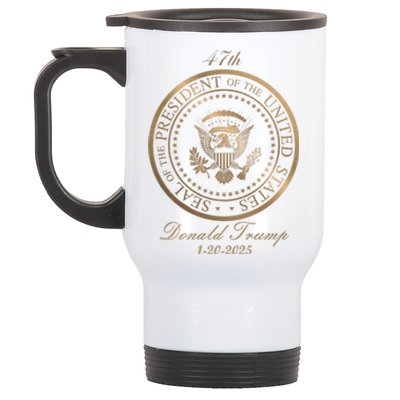 Donald Trump Official Gold Seal 47th President Stainless Steel Travel Mug