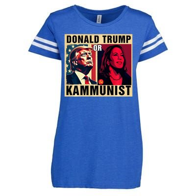 Donald Trump Or Kammunist 2024 President Election Enza Ladies Jersey Football T-Shirt