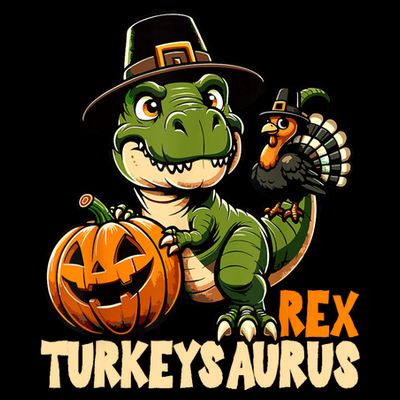 Dinosaur Thanksgiving Outfit Fall Kids Turkey T-Shirt