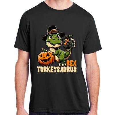 Dinosaur Thanksgiving Outfit Fall Kids Turkey Adult ChromaSoft Performance T-Shirt