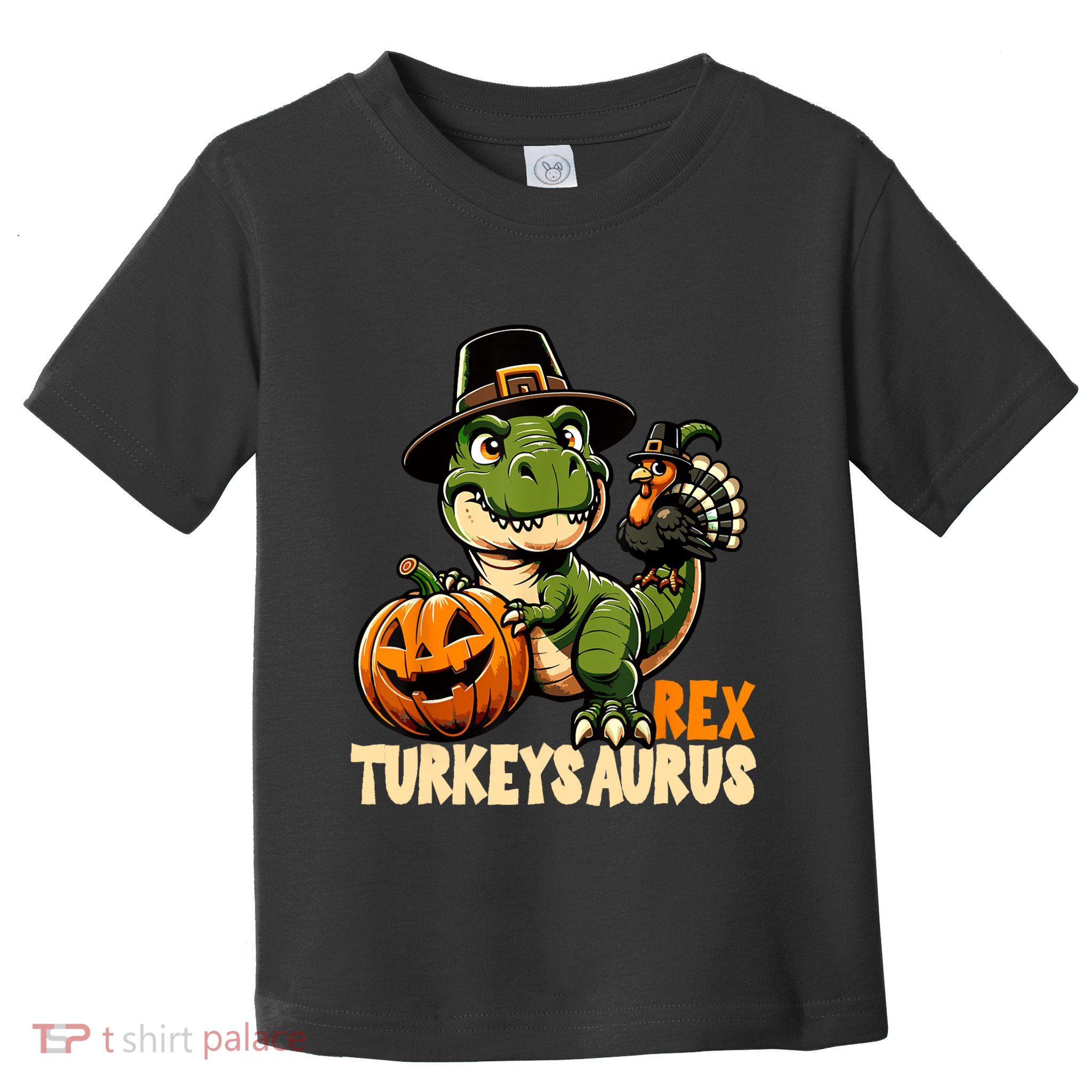 Dinosaur Thanksgiving Outfit Fall Kids Turkey Toddler T-Shirt