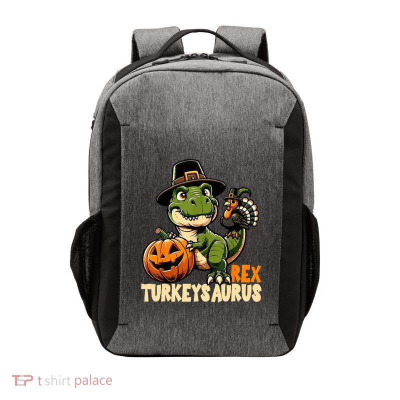Dinosaur Thanksgiving Outfit Fall Kids Turkey Vector Backpack