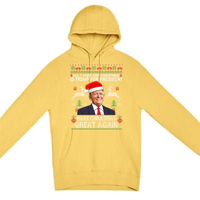 Donald Trump President Make Christmas Great Again Xmas Ugly Gift Premium Pullover Hoodie