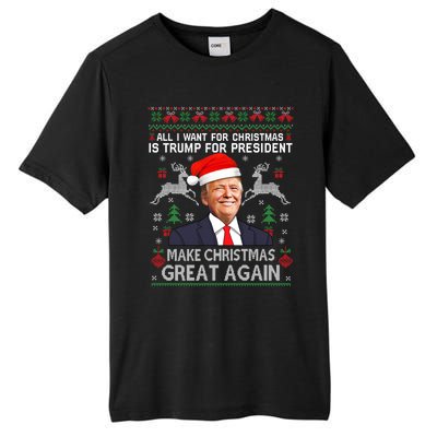 Donald Trump President Make Christmas Great Again Xmas Ugly Gift Tall Fusion ChromaSoft Performance T-Shirt