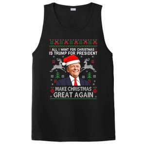 Donald Trump President Make Christmas Great Again Xmas Ugly Gift PosiCharge Competitor Tank