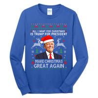 Donald Trump President Make Christmas Great Again Xmas Ugly Gift Tall Long Sleeve T-Shirt