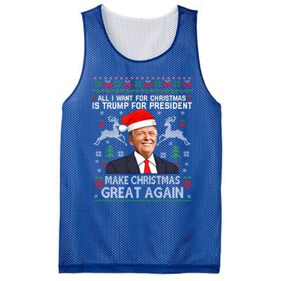 Donald Trump President Make Christmas Great Again Xmas Ugly Gift Mesh Reversible Basketball Jersey Tank