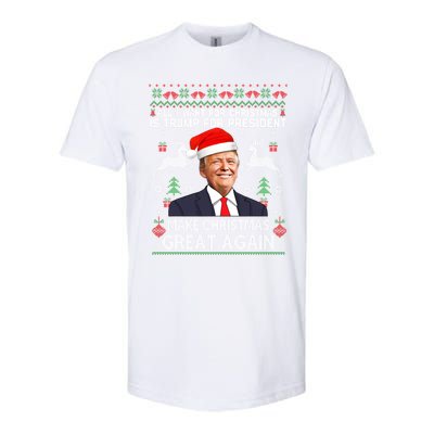 Donald Trump President Make Christmas Great Again Xmas Ugly Gift Softstyle CVC T-Shirt