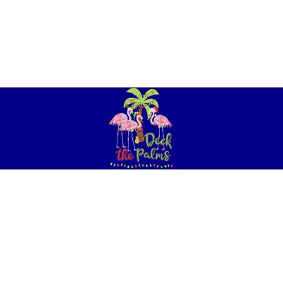 Deck The Palms Flamingo Christmas Vacation Family Great Gift Bumper Sticker