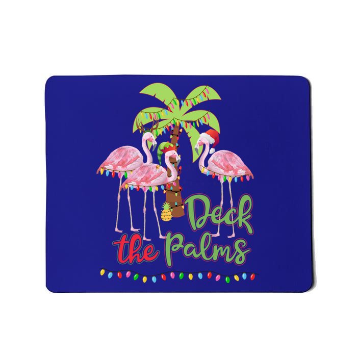 Deck The Palms Flamingo Christmas Vacation Family Great Gift Mousepad