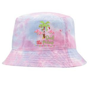 Deck The Palms Flamingo Christmas Vacation Family Great Gift Tie-Dyed Bucket Hat