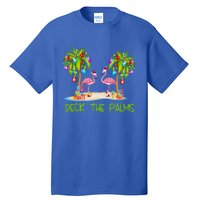 Deck The Palms Merry Flamingo Christmas Holiday Xmas Lights Funny Gift Tall T-Shirt