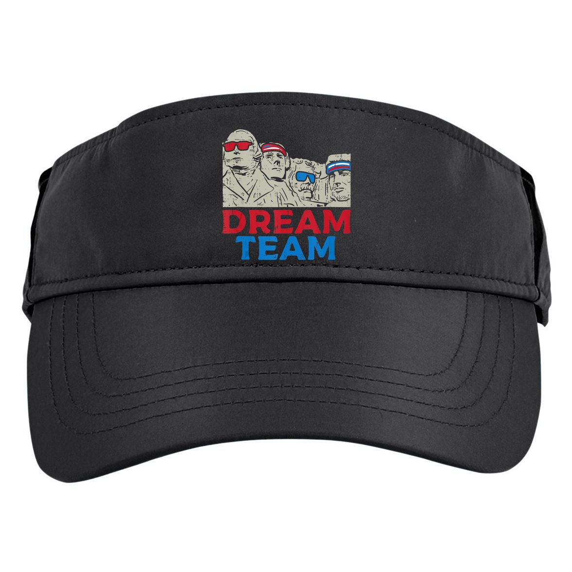 Dream Team Presidents Mount Rushmore Funny 4th Of July Adult Drive Performance Visor
