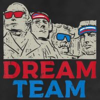 Dream Team Presidents Mount Rushmore Funny 4th Of July Adult Drive Performance Visor