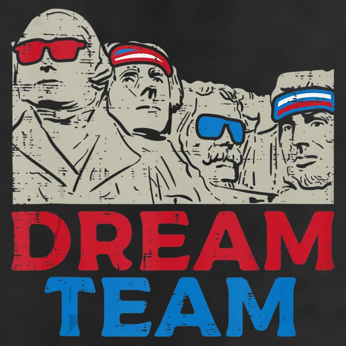 Dream Team Presidents Mount Rushmore Funny 4th Of July Adult Drive Performance Visor