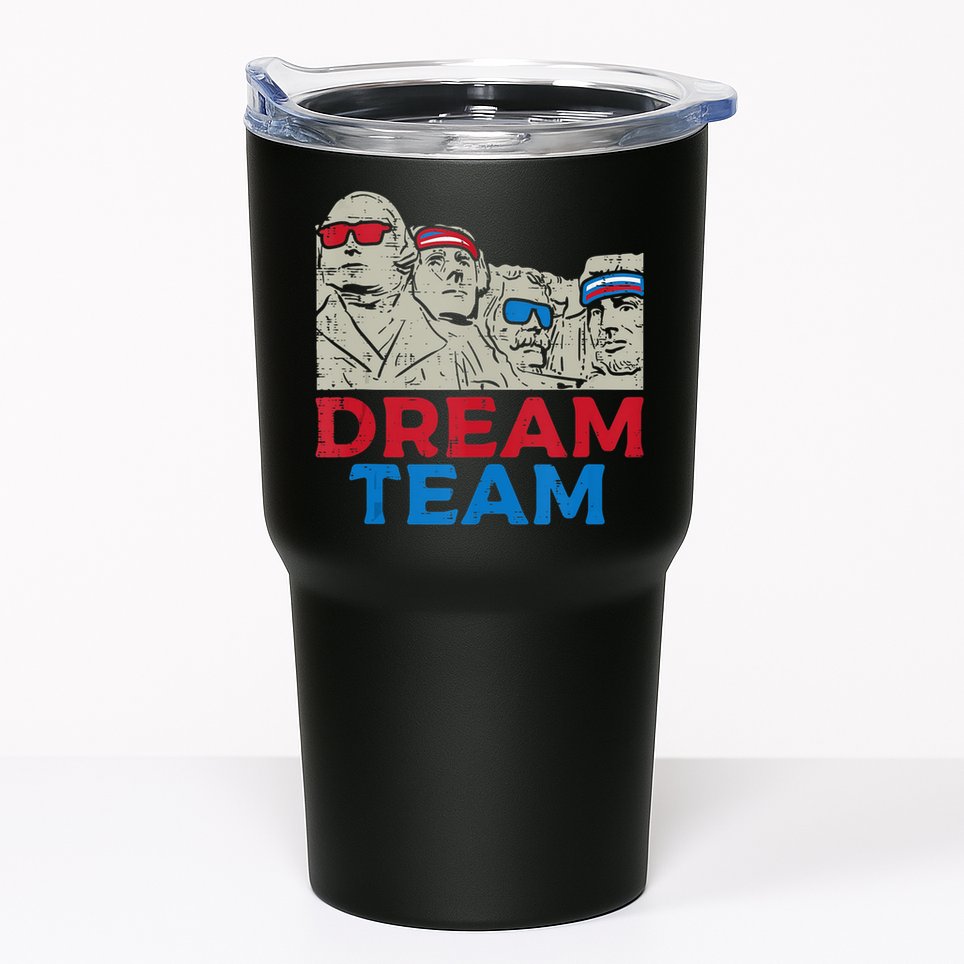 Dream Team Presidents Mount Rushmore Funny 4th Of July Tumbler