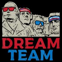 Dream Team Presidents Mount Rushmore Funny 4th Of July Wool Snapback Cap