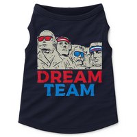 Dream Team Presidents Mount Rushmore Funny 4th Of July Doggie Tank