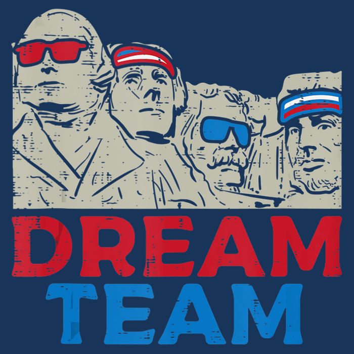Dream Team Presidents Mount Rushmore Funny 4th Of July Doggie Tank