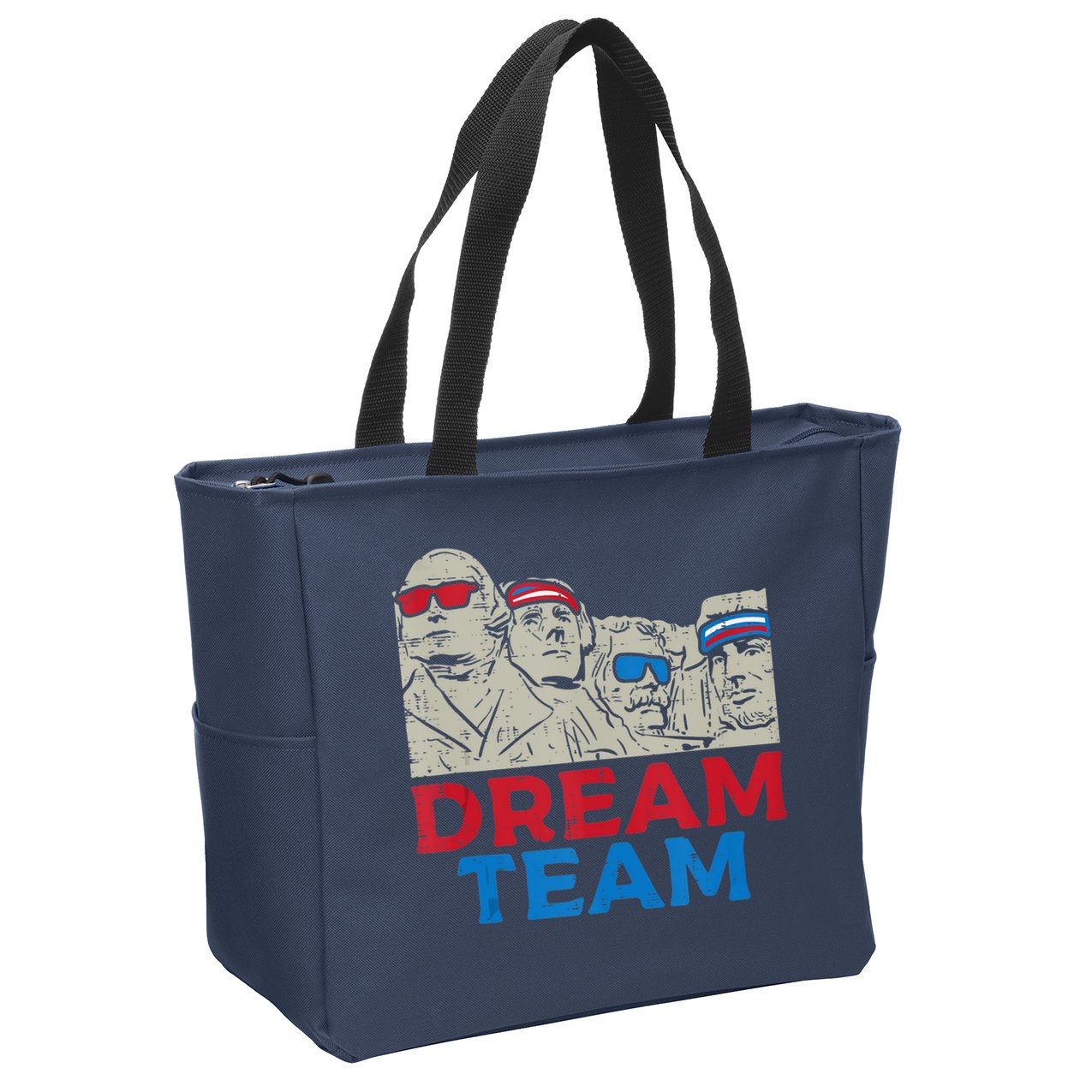 Dream Team Presidents Mount Rushmore Funny 4th Of July Zip Tote Bag