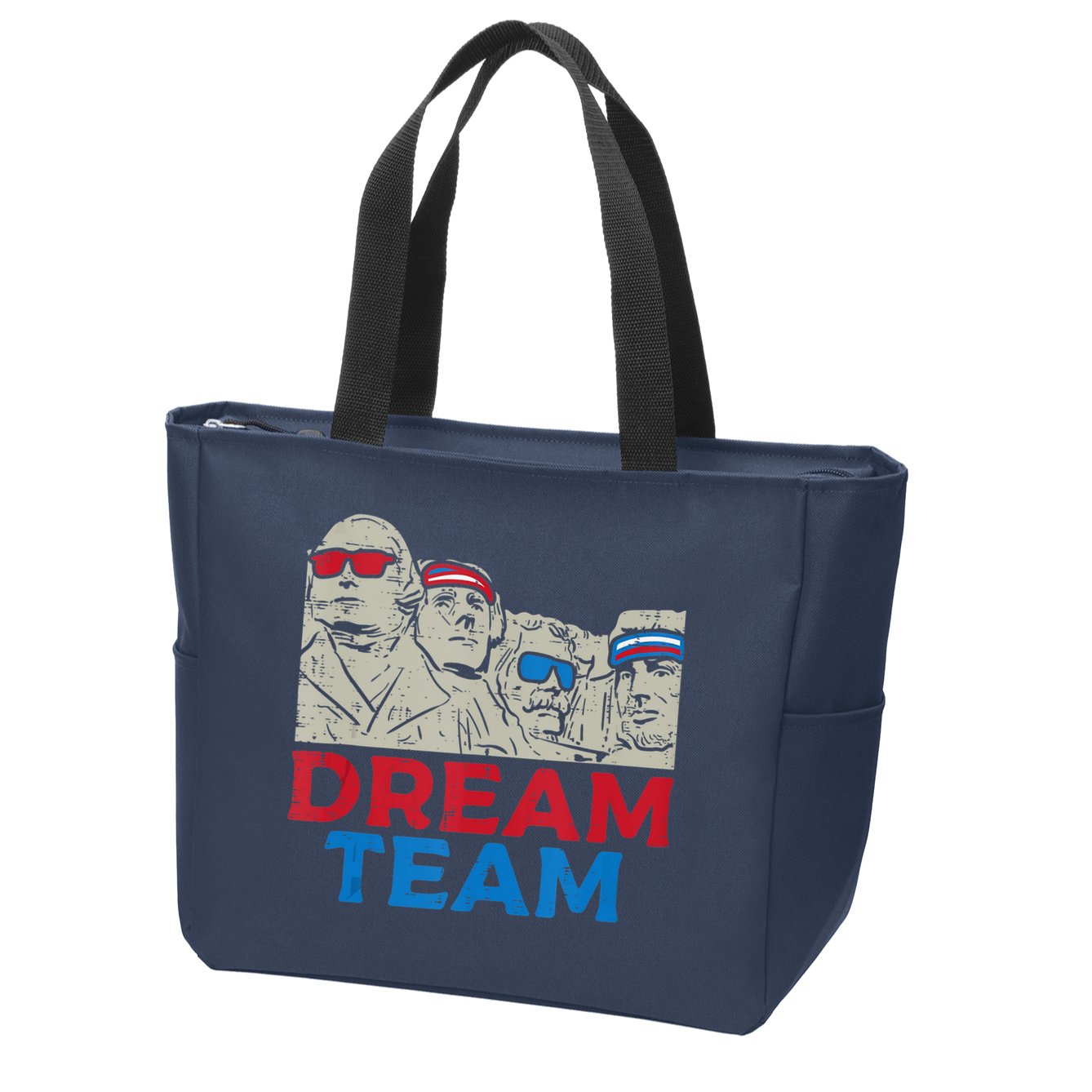 Dream Team Presidents Mount Rushmore Funny 4th Of July Zip Tote Bag