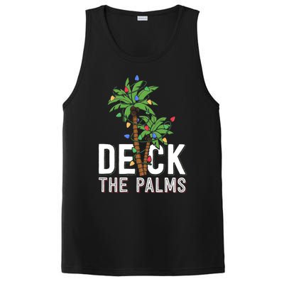 Deck The Palms Merry Christmas Tropical Hawaii Palm Tree Gift PosiCharge Competitor Tank