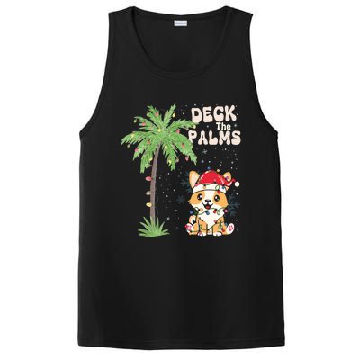 Deck The Palms Cute Cats Tropical Christmas Lights Palm Tree Gift PosiCharge Competitor Tank