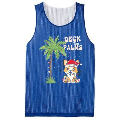 Deck The Palms Cute Cats Tropical Christmas Lights Palm Tree Gift Mesh Reversible Basketball Jersey Tank