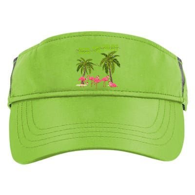 Deck The Palms Merry Flamingo Christmas Funny Xmas Meaningful Gift Adult Drive Performance Visor