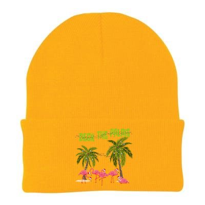 Deck The Palms Merry Flamingo Christmas Funny Xmas Meaningful Gift Knit Cap Winter Beanie