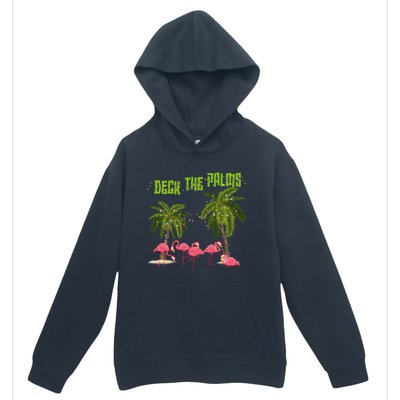 Deck The Palms Merry Flamingo Christmas Funny Xmas Meaningful Gift Urban Pullover Hoodie