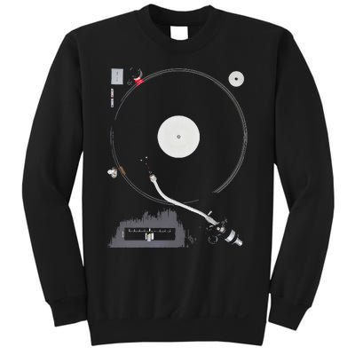 Dj Turntable Playing Vinyl Record Photo Sweatshirt