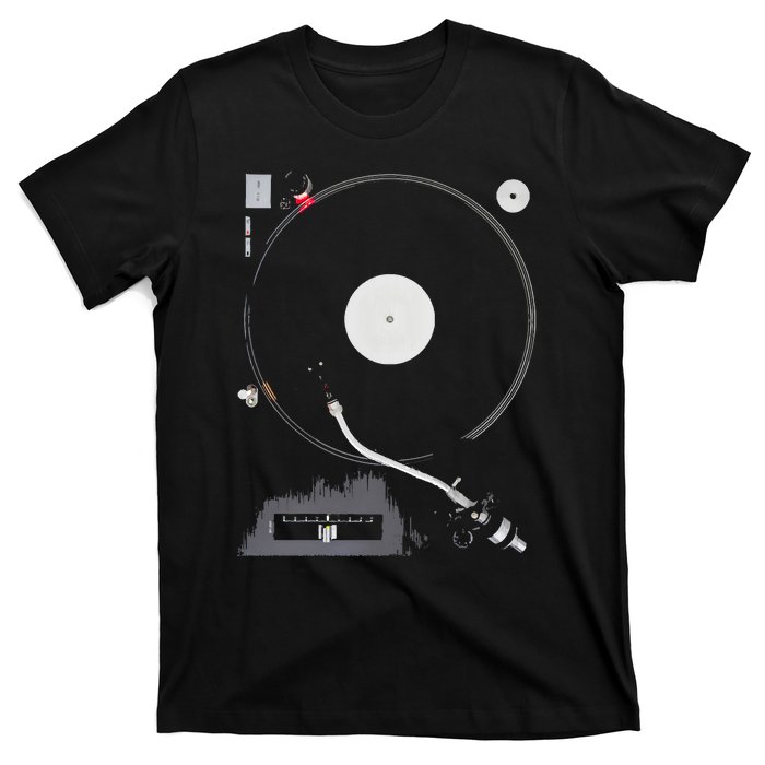 Dj Turntable Playing Vinyl Record Photo T-Shirt