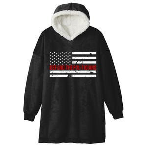 Defund The Politicians American Flag Hooded Wearable Blanket