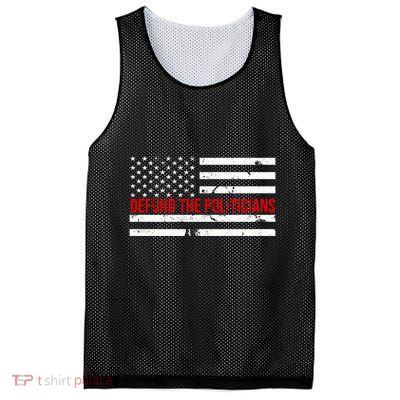 Defund The Politicians American Flag Mesh Reversible Basketball Jersey Tank