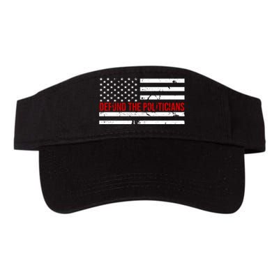 Defund The Politicians American Flag Valucap Bio-Washed Visor