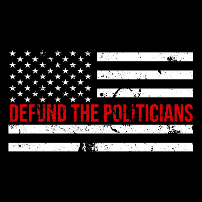Defund The Politicians American Flag Zip Tote Bag