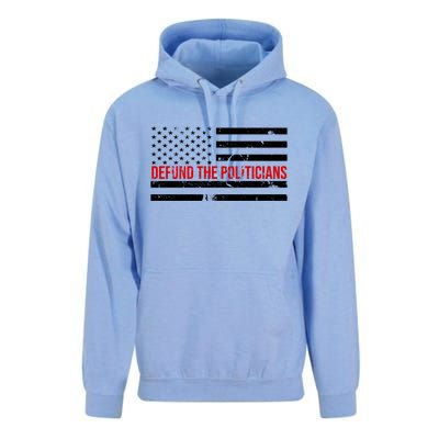 Defund The Politicians American Flag Unisex Surf Hoodie