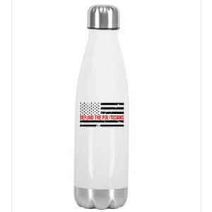 Defund The Politicians American Flag Stainless Steel Insulated Water Bottle