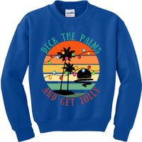 Deck The Palms Tree Lights Tropical Hawaii Christmas Cute Gift Kids Sweatshirt