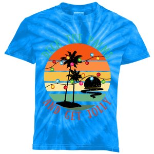 Deck The Palms Tree Lights Tropical Hawaii Christmas Cute Gift Kids Tie-Dye T-Shirt