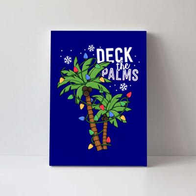 Deck The Palms Tropical Hawaii Christmas Palm Tree Lights Gift Canvas