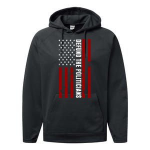 Defund The Politicians US Flag Performance Fleece Hoodie