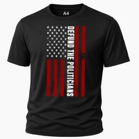 Defund The Politicians US Flag Cooling Performance Crew T-Shirt