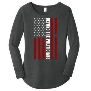 Defund The Politicians US Flag Women's Perfect Tri Tunic Long Sleeve Shirt